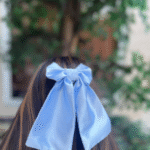 Blue Blossom Silk Hair Bow