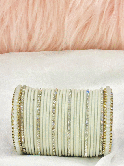 Ivory Sparkle Bangle Set