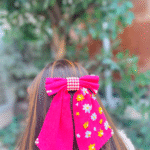 Dark Pink Hair Bow