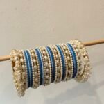 Afreen Sky Pearl Bangle Set