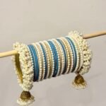 Blue Pearl Bangle Set