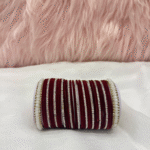 Crimson Velvet Charm Bangles