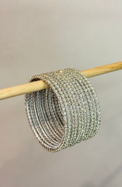Crystal Frost Rhinestone Bangles