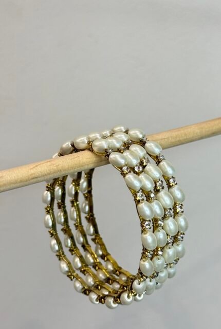 Ivory Grace Pearl Bangles