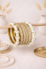 White Crystal Bangle Set