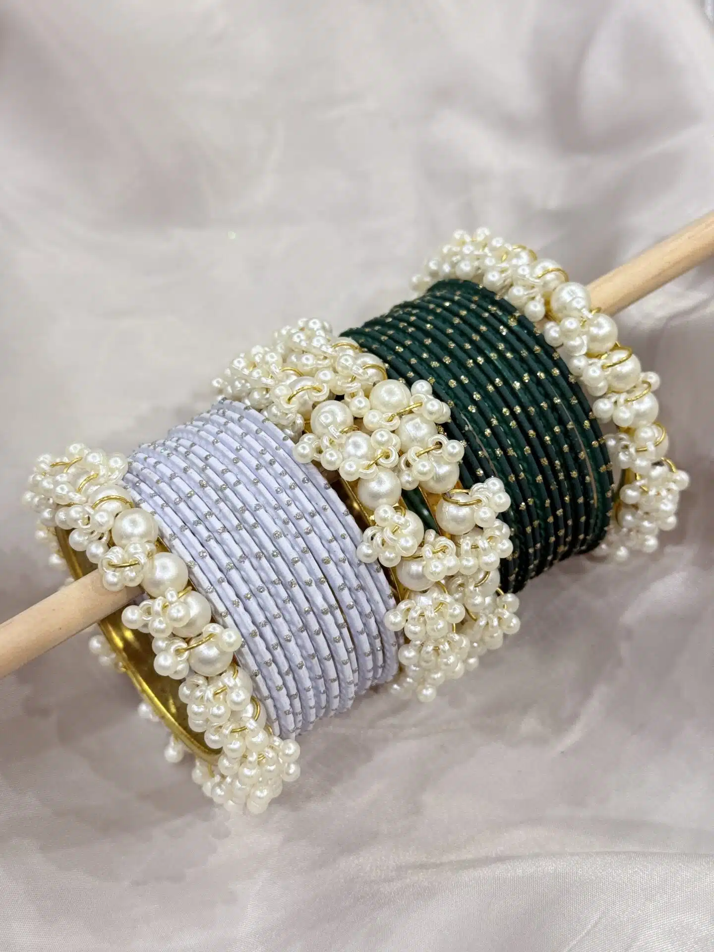 Pearl Charm Bangles Set - Image 2