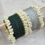 Pearl Charm Bangles Set