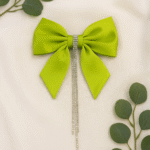 Emerald Elegance Rhinestone Hairbow