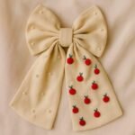 Golden Cherry Pearl Hairbow