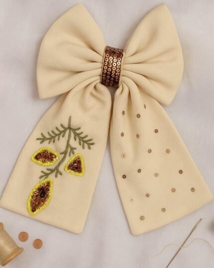 Golden Sequin Bloom Hairbow