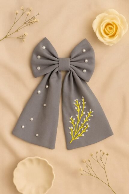 Pearl Leaf Hairbow