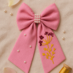 Peony Stitch Pearl Bow