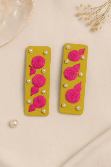 Rosé Bloom Handmade Hairpins