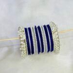 Sapphire Pearl Elegance Bangle Set
