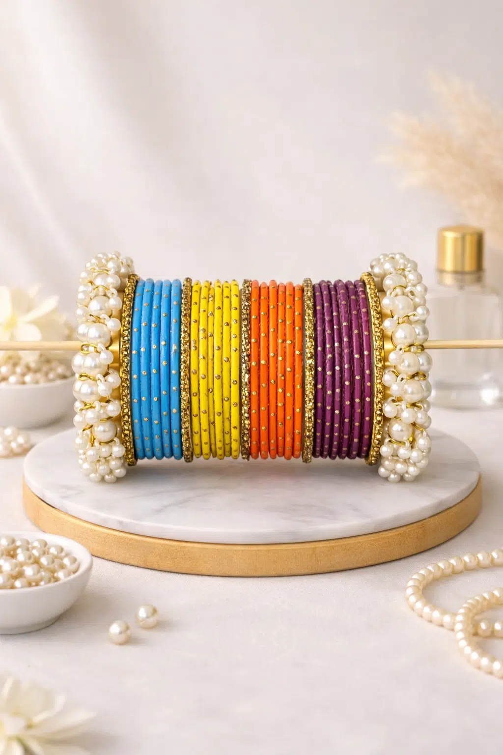 Multicolor Festive Bangle Set - Image 1