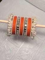 Metal Pearl & Mirror Bangle Set - Image 3