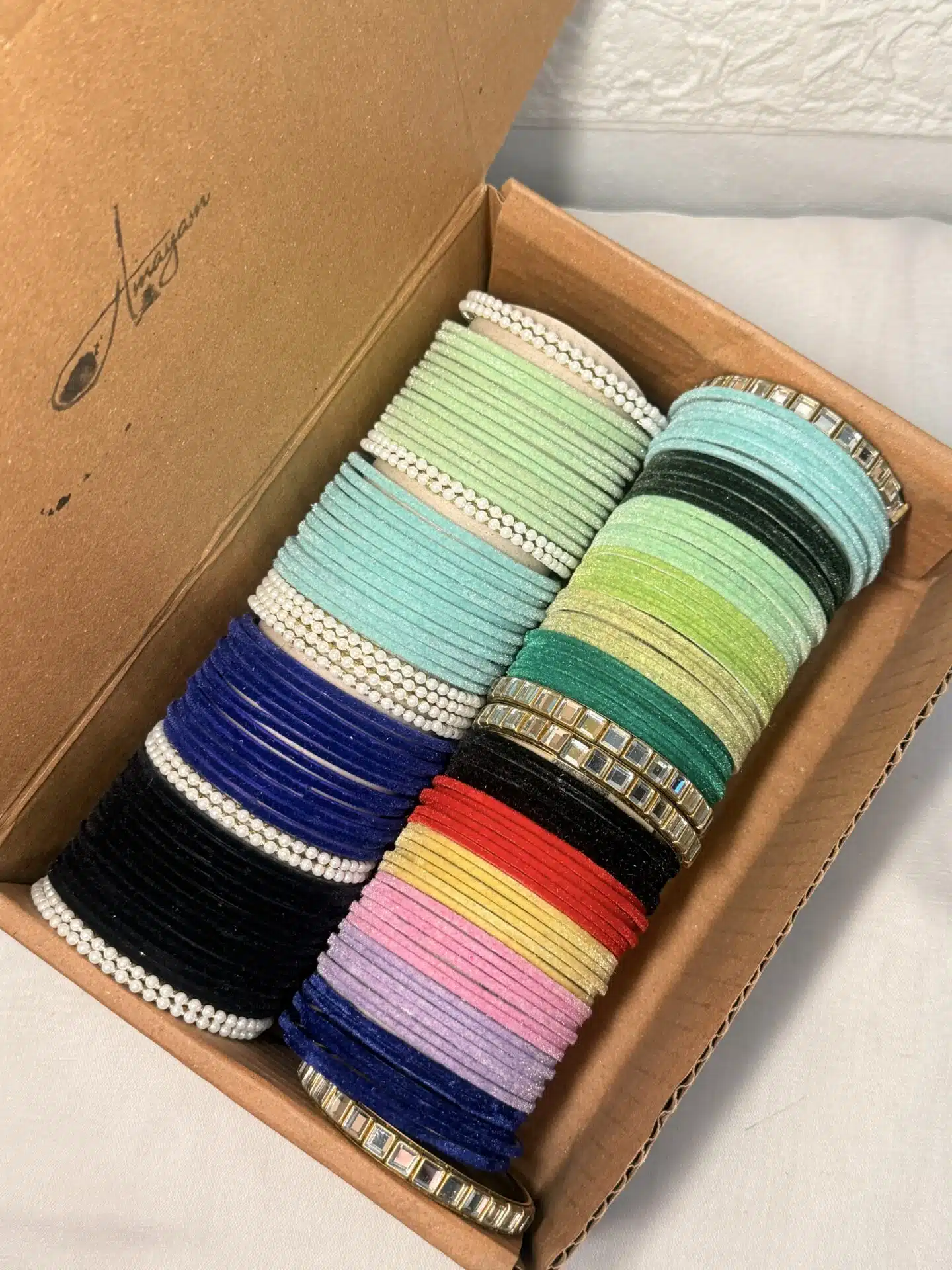 Pastel Velvet Bangle Deal - Image 1