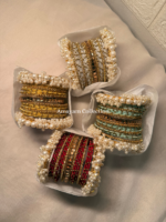 Sheesh Pearl Bangle Set